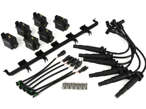 Precision Raceworks High Performance Ignition Kit - Black Coils - BMW N55 3.0L (w/ OE intake manifold)