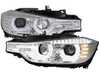 Spec-D Tuning Spec-D HID Projector Headlights W/ LED U-Bar Angel Eyes & Turn Signals - Chrome Housing / Clear Lens - BMW F30 Pre-LCI w/ Non-Adaptive Xenon Headlights LHP-F3012-HD-TM View 1