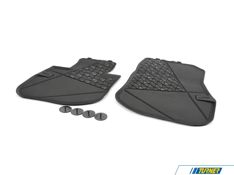 thumbnail image 2 of Genuine MINI Front Black Rubber Floor Mats For R55 R56 R57 R58 R59 (Set) 2 of 4