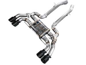 AWE Valved SwitchPath Axleback Exhaust - Diamond Black Tips - BMW F97 X3 M