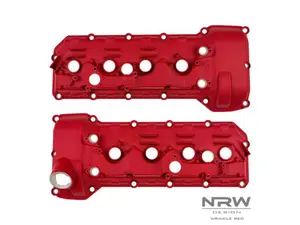 NRW Desings S65 Aluminum Valve Covers - Wrinkle Red