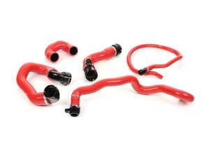 VTT Billet / Silicone Full Coolant Hose Kit - Red - BMW E82/E88 E9X N54 3.0L