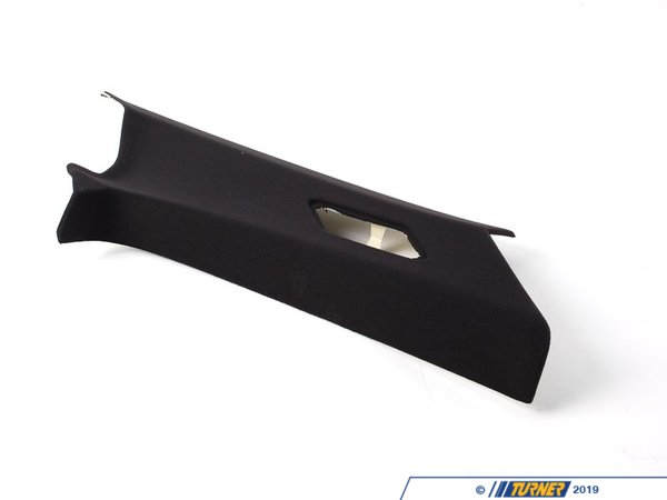 Genuine BMW C Pillar Cover - Left - Black - E46 323ci, 325ci, 328ci, 330ci, M3 51432699059