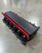 BMW Gen 1 B58 Charge Air Cooler Manifold - Custom Finish - Thermal Black With Candy Red Fuel Rail