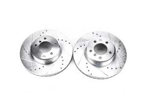 Power Stop Evolution Tru-Cast Drilled And Slotted Rotor Pair - Front - EBR870XPR - E60, E61 non-M