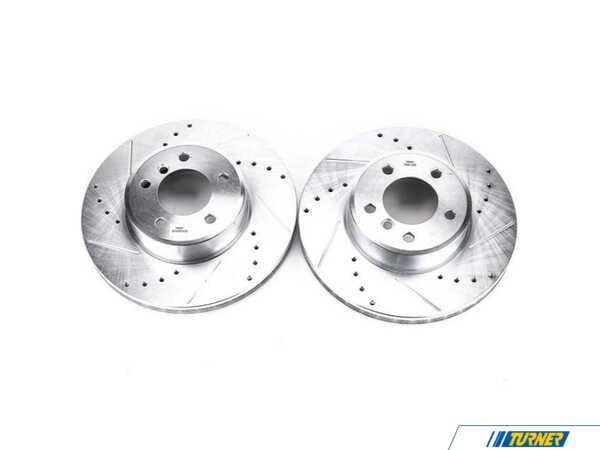 Power Stop Power Stop Evolution Tru-Cast Drilled And Slotted Rotor Pair - Front - EBR870XPR - E60, E61 non-M EBR870XPR