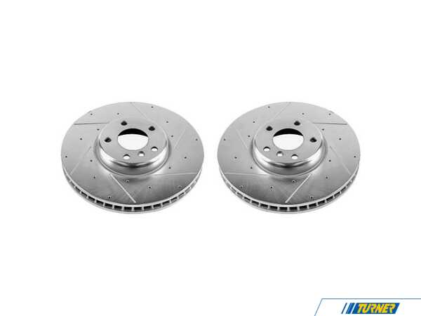 Power Stop BMW F0X F1X Front Power Stop EVO Cross Drilled And Slotted Rotors - Pair  EBR1230XPR