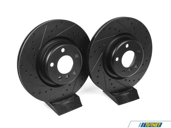 ECS ECS V5 Drilled & Slotted Brake Rotors - Rear Pair (345x24) 34206797605-xsKT