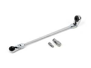 Dual Flex Head 1/4" & 10mm Ratchet With Removable Drives