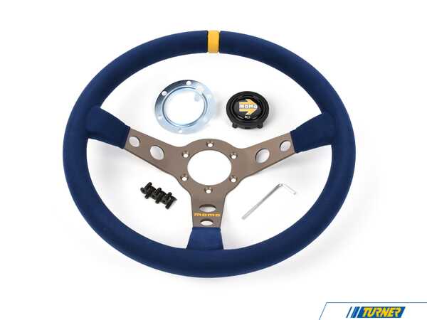 MOMO MOMO MOD.07 350 Diam 72 Dish Blue Microfiber Anthracite Anodized Spokes 1 Stripe momR1905/35MBL