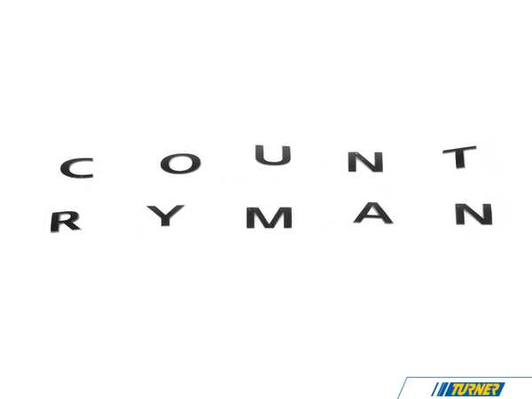 Genuine MINI "COUNTRYMAN" Rear Logo - Black  51145A3EBE4