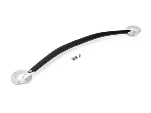 Karbonius E46 M3 / 3-Series Carbon Strut Brace - Gloss Carbon - Silver Mounts
