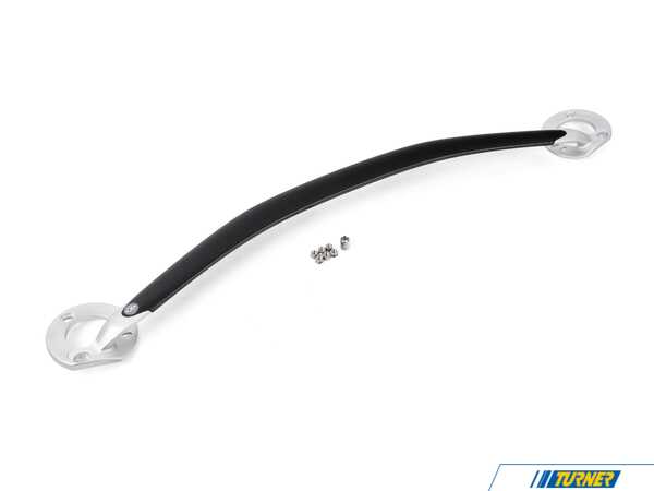 Karbonius Composites Karbonius E46 M3 / 3-Series Carbon Strut Brace - Gloss Carbon - Silver Mounts E46SB01-CF-2-AS