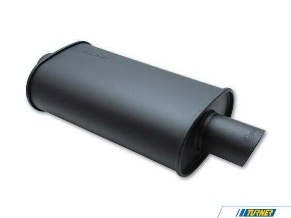 Vibrant Performance Vibrant StreetPower FLAT BLACK Oval Muffler With Single 3in Outlet - 2.5in Inlet I.D. 1146