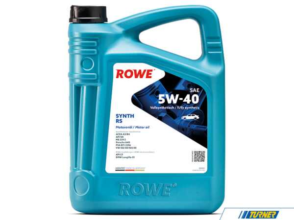 ROWE Hightec SYNTH RS SAE 5W-40 - 5 Liters 20001-0050-99