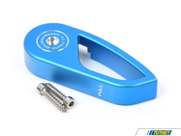 Goldenwrench Supply Co BMW M Car E9X Series BLACKLINE Performance Motorsport BLUE Hood Latch Handle (LHD) E9XHHL-B