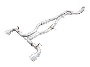 AWE Track Edition Cat-Back Exhaust - Chrome Silver Or Diamond Black Tips - Toyota A90 GR Supra B58 3.0L