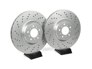 ECS Front V5 Drilled Brake Rotors - Set (380x30)