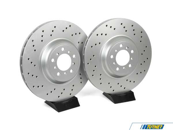 ECS ECS Front V5 Drilled Brake Rotors - Set (380x30) 34112284809-X