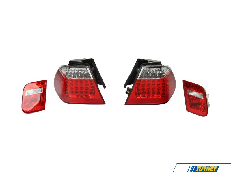 anz321004 - Anzo BMW Taillights - 3 Series E46 Sedan - Red/Clear