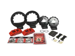 Wilwood Dynapro 6 Front Hat Kit 12.88in Drilled Red - 1st & 2nd Gen Mini