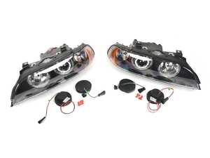 Anzo Projector Headlights W/ Halo - 5-Series E39 - Black
