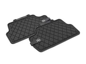 Essentials Rear Rubber Factory Floor Mats Set Black - Priced As Set 