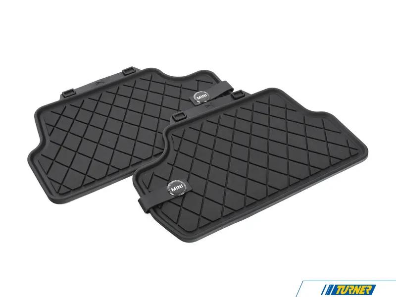 51475B50A84 - Essentials Rear Rubber Factory Floor Mats Set Black