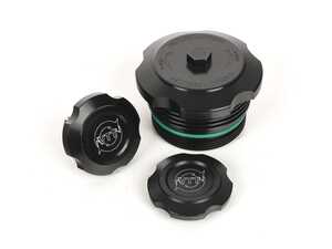 VTT N5X/S55/N2X Triple Billet Cap Kit - Black - BMW N20/52/54/55