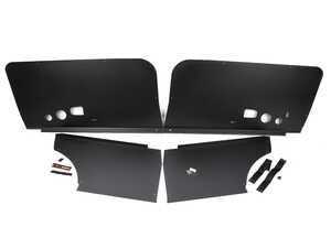 E36 V3 Coupe Door Panels & Rear Quarter Panels - Black Door Pulls/Hardware, Speaker/Mirror Cutouts