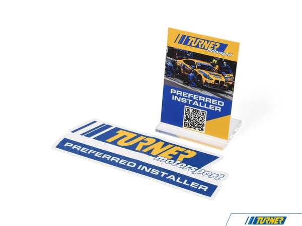 Turner Motorsport TMS Installer Plastic Tabletop Sign & Window Cling tmsinstallerKT