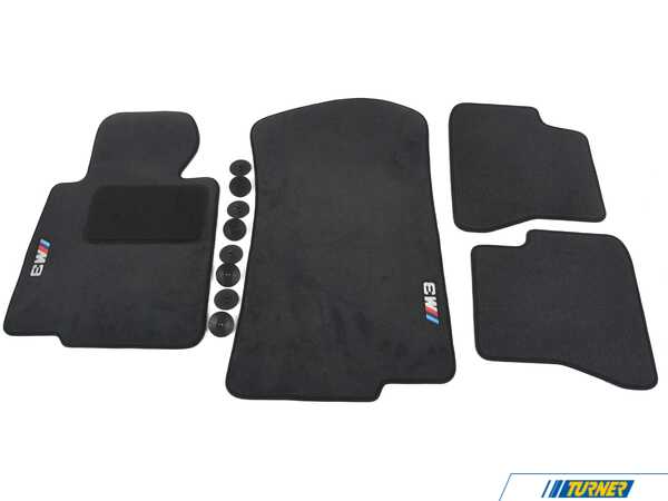 Genuine BMW Genuine BMW Floor Mats M3 Convertible Anthracite/Black - 82110136311 - E46 M3 82110136311