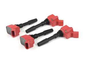 RacingLine Higher Output Ignition Coils - Red - Set of Four