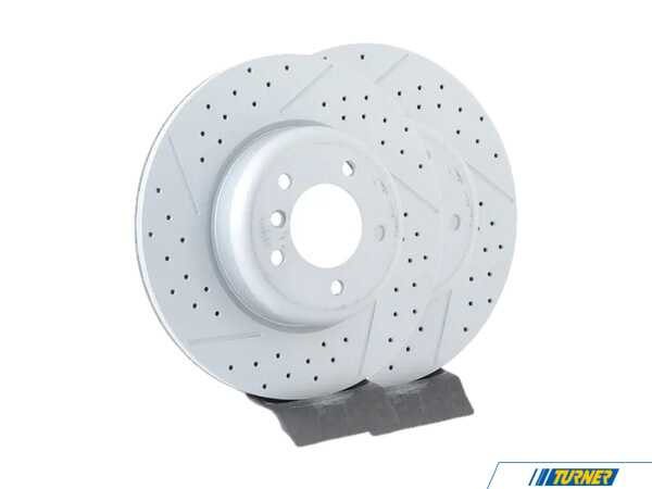 Zimmermann Front Cross Drilled & Slotted Brake Rotors - Pair (338x26) 34116786392KT