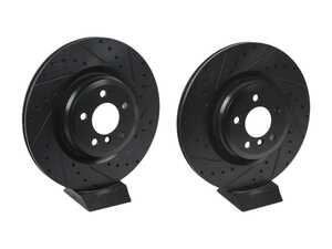 Rear V5 Drilled & Slotted Brake Rotors - Set (370x24)