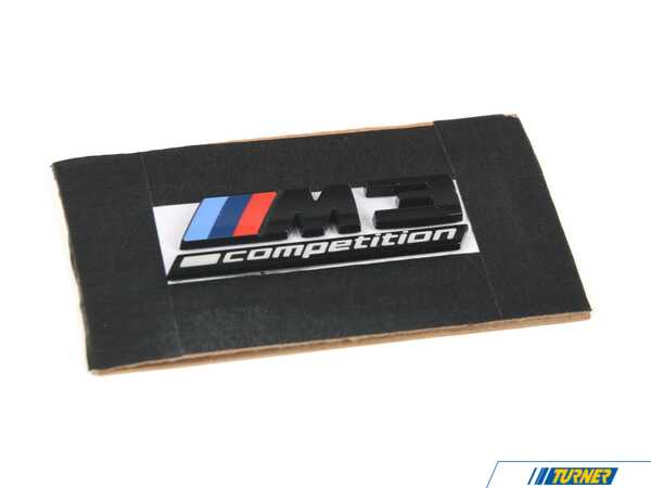 IND G80 M3 Competition Front Grille Emblem - Gloss Black IND-G8XC-FGE