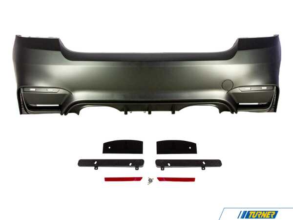 Suvneer Suvneer M4 Style Rear Bumper - Quad Exhaust - BMW F32/F33/F36 4 Series F32M4RR