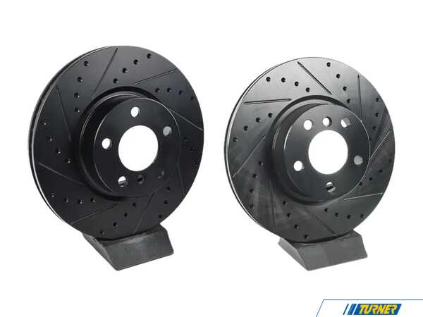 ECS Front V5 Drilled & Slotted Brake Rotors - Set (328x28) 34106879122-XS