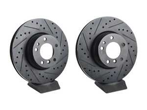 Front V5 Drilled & Slotted Brake Rotors - Set (324x30)