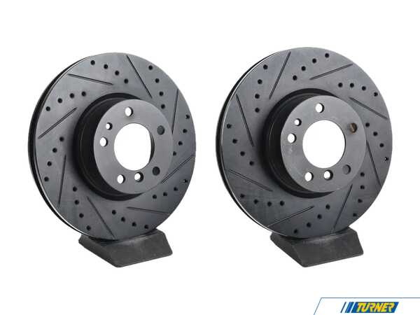 ECS Front V5 Drilled & Slotted Brake Rotors - Set (324x30) 34116756087-XS