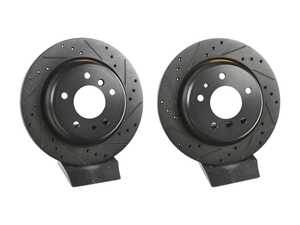 Rear V5 Drilled & Slotted Brake Rotors - Set (300x20)