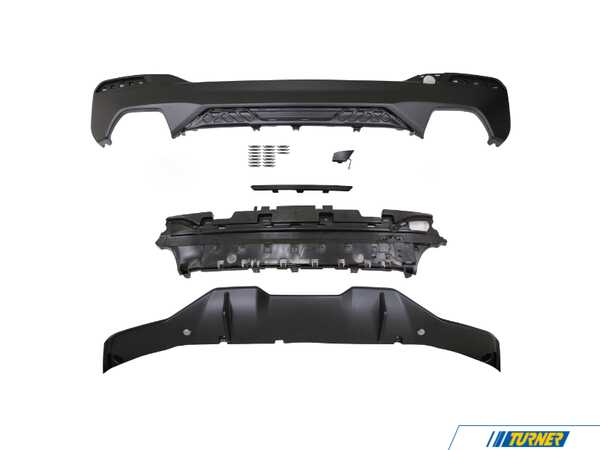 Suvneer Suvneer Performance Diffuser 540 Cutouts - Type 2 - BMW G30 540i w/ M Sport Rear Bumper G30PDIFF540V2