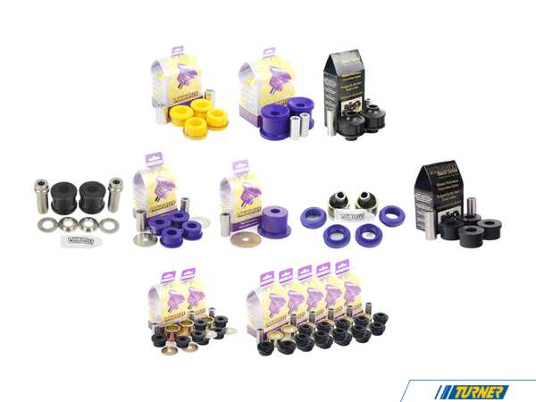 Powerflex Powerflex Complete Street Performance Polyurethane Bushing Kit - E8X E9X RWD - Non-M pfe9xe8xhndlKT