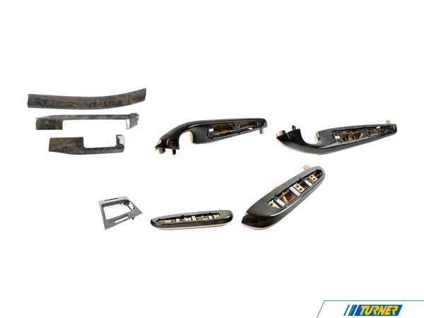 Genuine BMW Interior Trim Kit - Smoke Grey Wood - Beige 51457155762