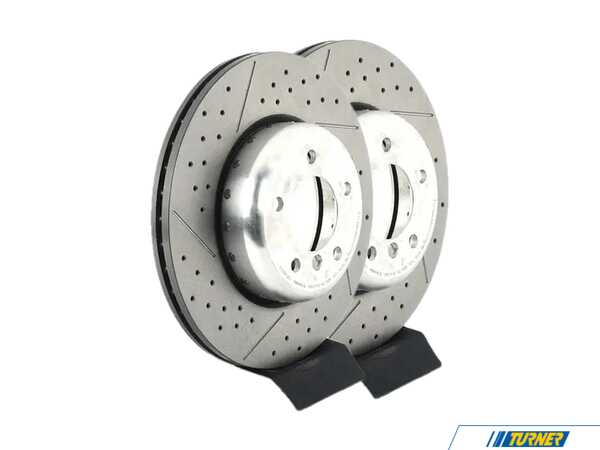 Brembo Front Dimpled & Slotted Brake Rotors - Pair (338x26) 34116786392bKT