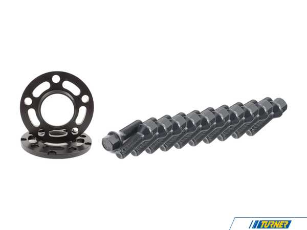 Turner Motorsport Turner Silver BMW 10mm Front Wheel Spacer and Extended Bolts Kit - F01 F02 F07 F10 F12 F13 F22 F23 F25 F26 F30 F32 F33 F87 TWH9905010kt2