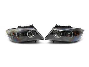 Anzo Projector Headlights W/ Halo W/ LED Bar - 3 Series E90-E91 - Black