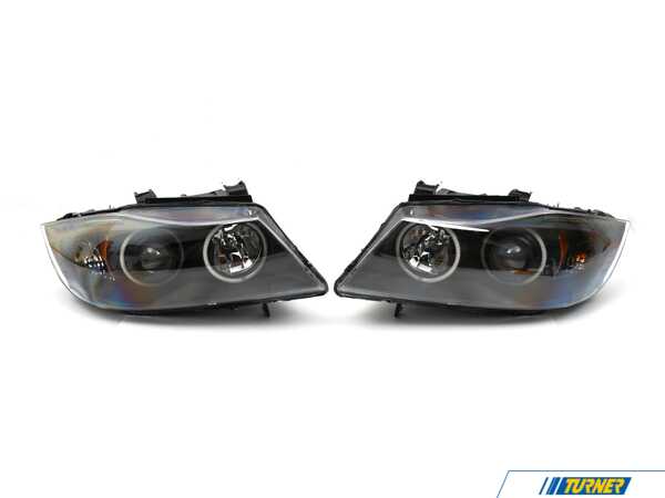 Anzo Anzo Projector Headlights W/ Halo W/ LED Bar - 3 Series E90-E91 - Black anz121335B