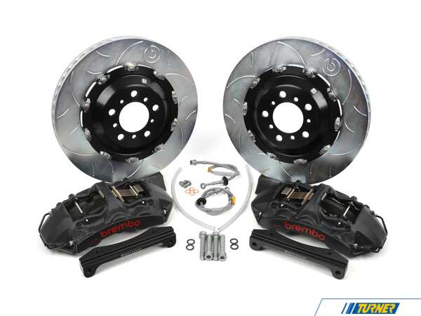 Brembo Brembo GT-S Front Big Brake Kit - 380mm Type 3 Slotted Rotors W/ Black Hard Anodized Calipers - E9X M3  GT-S-1N-.9003A