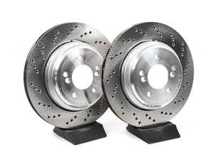 SHW Performance Rear Brake Rotor Set - 328x20mm - BMW E46 M3, E39 M5, E85/86 Z4 M Coupe/Roadster